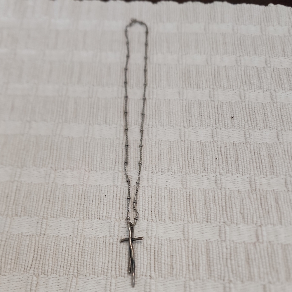 Silpada Silver Cross Pendant Necklace